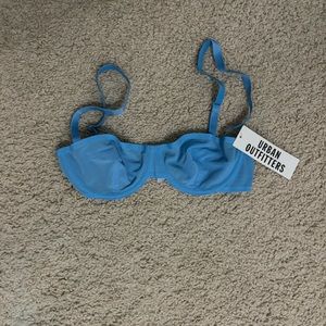 Blue balconette UO Bra top